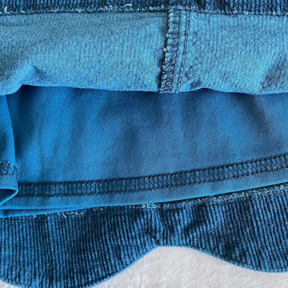 Alter'd State Size Small Blue Courderoy Mini Skirt Scalloped Dark Academia Boho - Picture 4 of 7